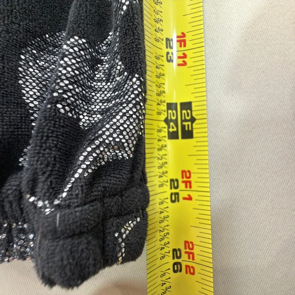 Disney Nightmare Before Christmas Womens Small Joggers Silver Foil Black Velvet - Picture 4 of 5